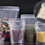 (MX-008-07) MATT CLEAR, Transparent Zipper - ( 140mm x 200mm + 40mm BG)  Matt (P/1 Bags) IMPORT