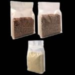 (FB UP-RANGE) (P/200 BAGS ) Clear Flat Bottom Square - Clear Flat Bottom Square + ZIPPER +TEAR (100 X 180 + 50 SG/BG)