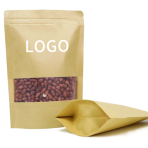 Kraft Standup pouches MX-001-2 (100 X 150 +35/40mm ) + window + zipper - Image 5