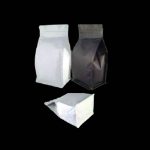 (FB 250-RANGE) Flat Bottom (250g coffee) (with valve /  with zip) - Matte Black + VALVE (250g) (100 x 210 x 80 SG/BG)