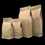 (500G) Kraft bottom pouch / (125 x 230 + 90 SG/BG) +PLUS ZIPPER (P/200 Bags)