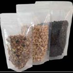 (UP-RANGE)Self standing Pouch + zipper - UP02 MED clear (130 x 225 + 80 BG)