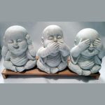 Buddha, Hear Speak See No Evil, 20cm high