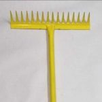 Rake, Metal, 16 Teeth yellow
